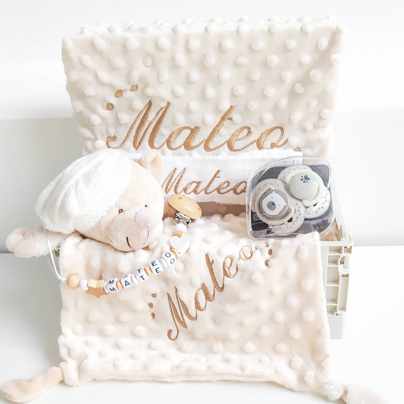 Almohada Con Nombre Bordado Para Bebe Regalo Recién Nacidos