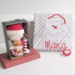 manta-bebe-personalizada-papa-noel