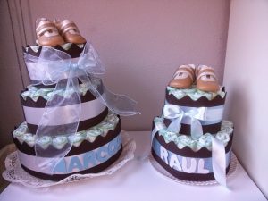 tartas de pañales con formas